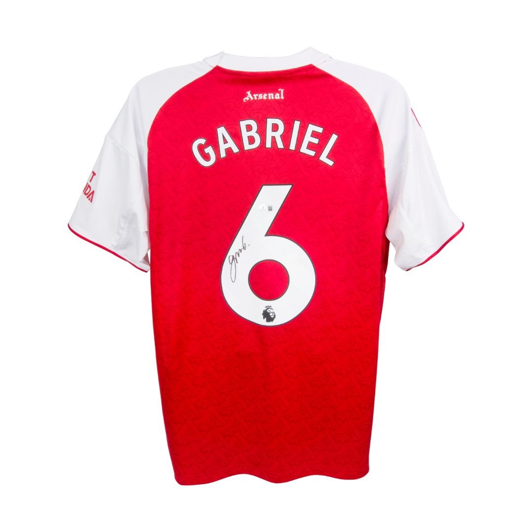 Gabriel Signed Arsenal FC Soccer Jersey #6 with Beckett COA